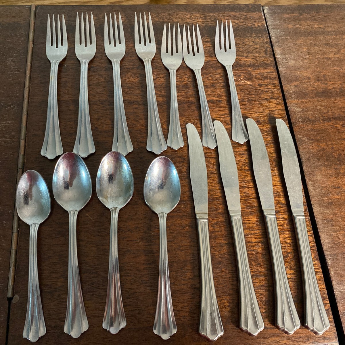 Oneida Tripoli Stainless Steel Flatware – USA Made, Glossy Finish – CHOICE Pieces, Great Used Condition