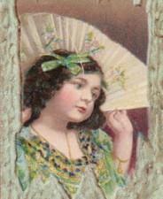 Ferndell Coffees Sprague Warner & Co Chicago IL Bookmark Lovely Girl With Hat