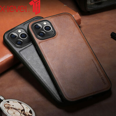 X-Level Leather Case for iPhone 12 13 Pro Max 11 XR Shockproof