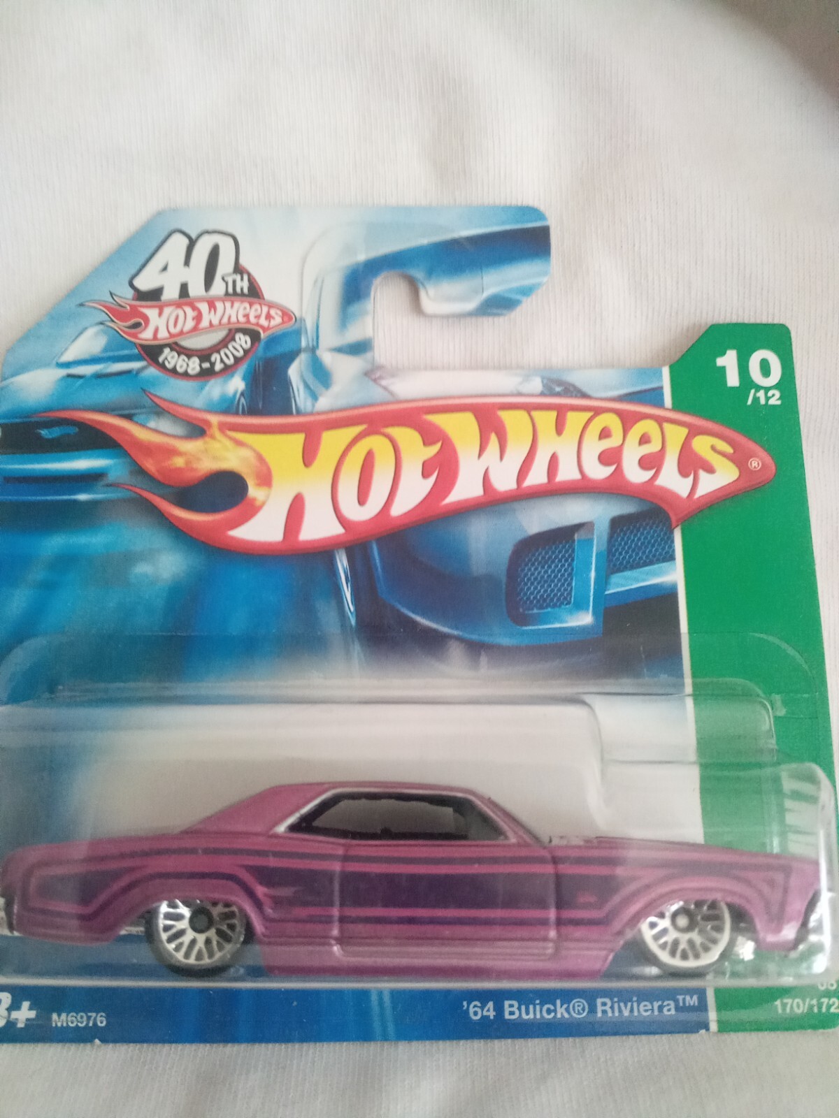  Hot Wheels 2008 Treasure Hunt ’64 Buick Riviera Short Card 10/12 #170 new