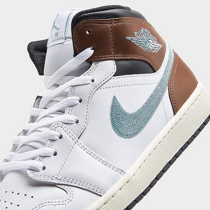 Air Jordan 1 Mid SE White/Black-Blue Grey FQ7831-142 US Men