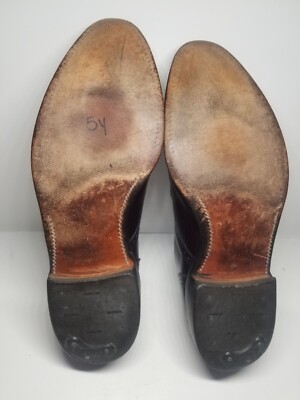 Allen Edmonds Sanford 5277 10.5C Burgundy Brogue Dress Cap  display picture 1
