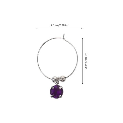 16 Piezas Anillo Colgante de Vaso de Vino Charm Marcador de Vidrio Colgante para Bebidas - Imagen 3 de 12