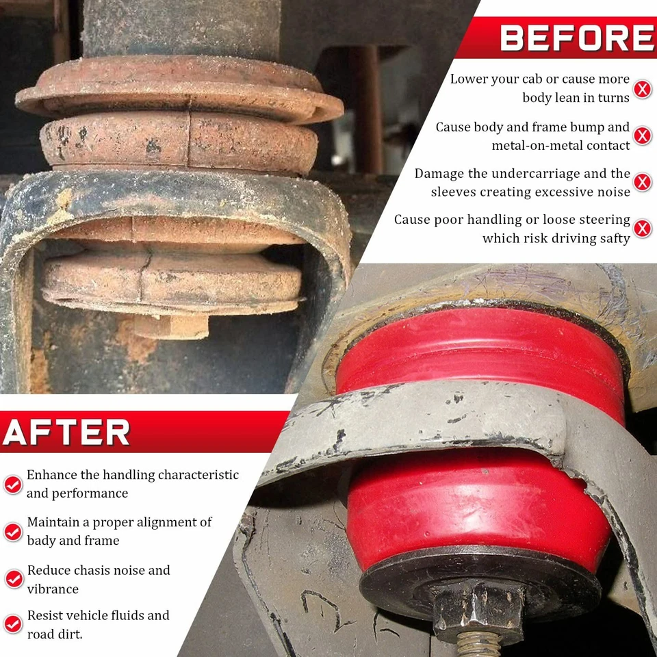 Kit de bujes de montaje de cabina de carrocería 6-116 para Ford Explorer Sport Trac 2001-2005 2x2 4x4 Foto 3 de 4