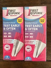 2 Boxes of 1 First Response-Comfort Check Pregnancy Test, 8 Count Ea - Exp 10/11
