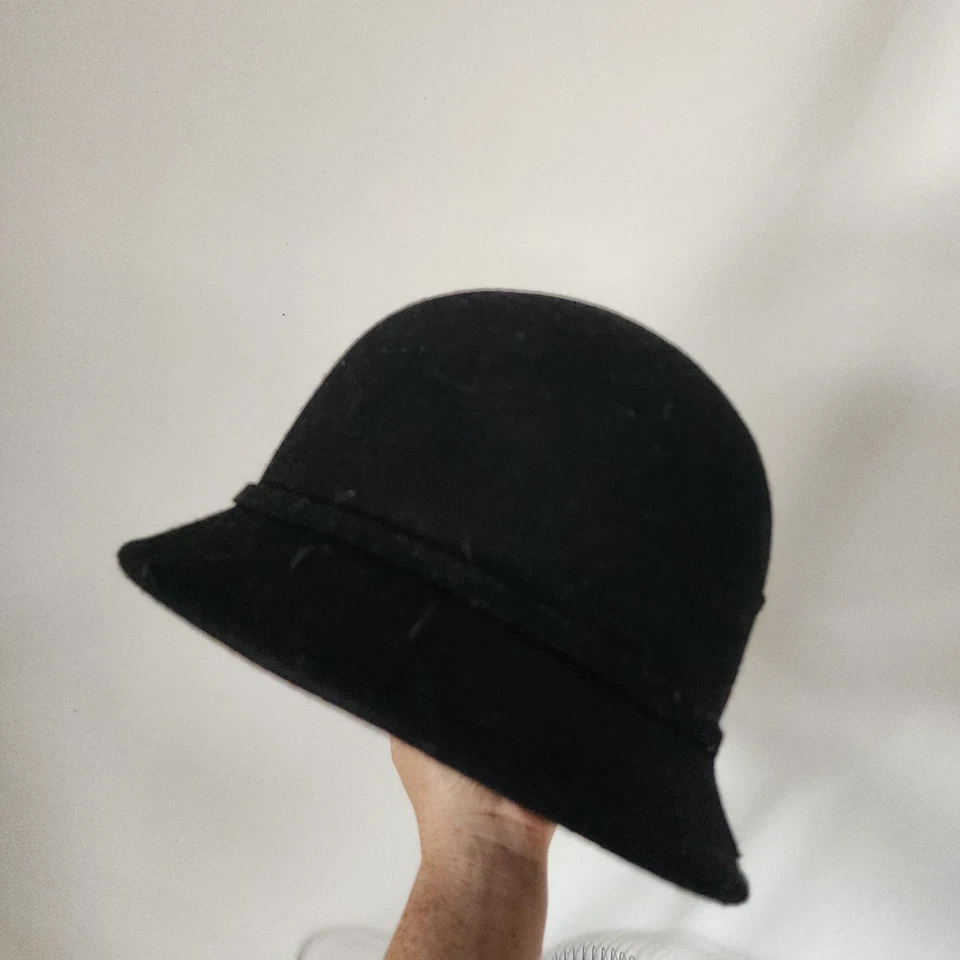 Nine West Black 100% Wool Hat One Size - Image 2 of 4