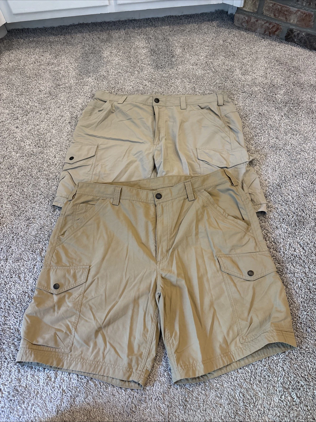 Lot Of 2 Duluth Trading Co Shorts Mens 38 Nylon Cargo Hiking Outdoor Pockets 9"