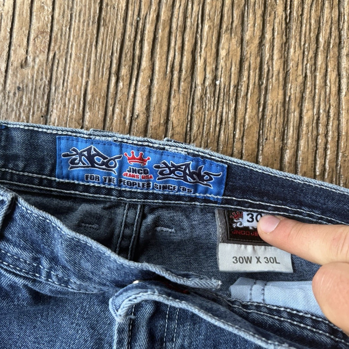 Vintage JNCO Denim Jeans Mens 30 Wide Leg Baggy Y2K USA Jorts