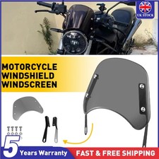5-7" Motorcycle Black Universal Headlight Fairing Windshield Windscreen Shield