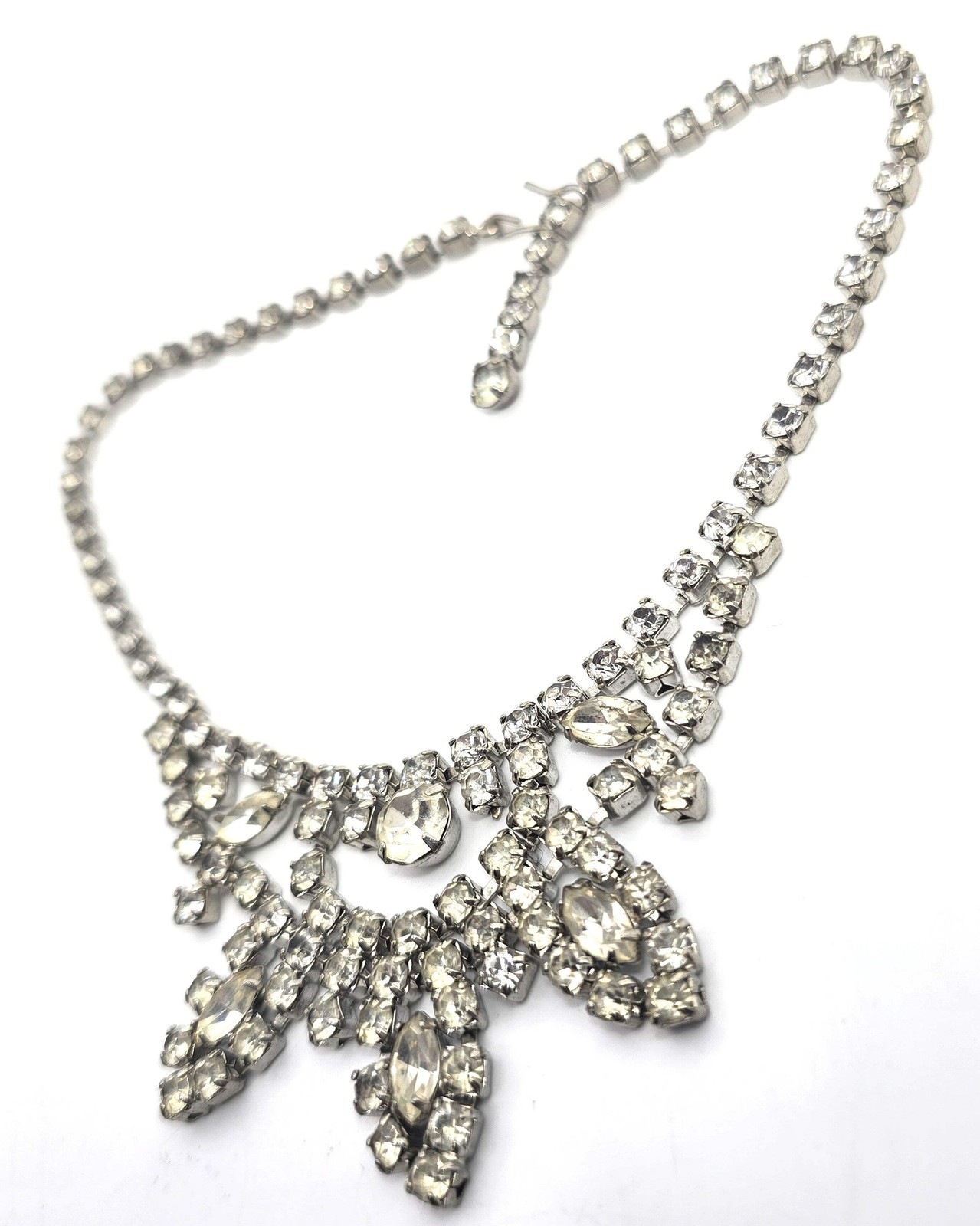 Weiss large clear sparkling statement signed rhin… - image 3