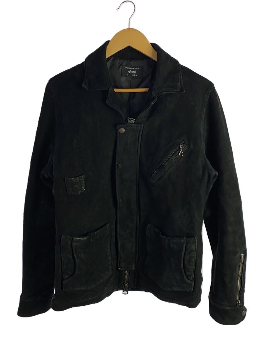 Glamb 19Aw Durden Leather Sheepskin Black Plain Jacket GB0419 JKT02 Size 22