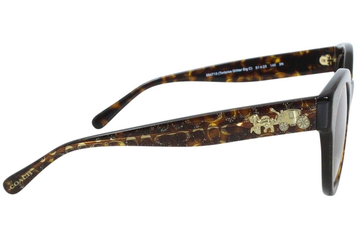 Coach Women Sunglasses Hc8265-554713(51) Tortoise Glitter W  display picture 3