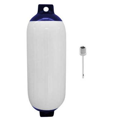 Marine Inflatable Boat Fender PVC Stoßstange Dock Shield Schutz Blau Weiß