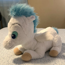 Disney Store Pegasus Plush from Hercules Large Winged Horse White Turquoise