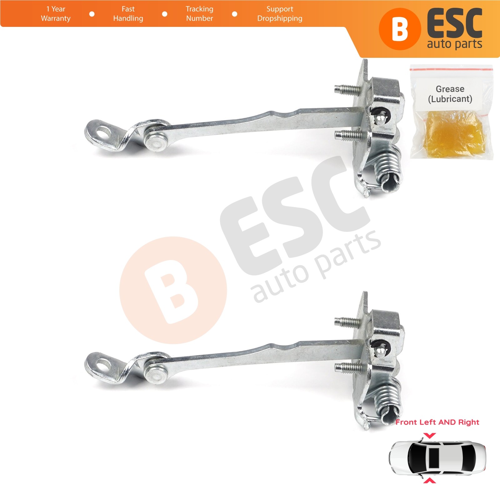 2 Pcs Front Door Hinge Stop Check Limiter for Renault Scenic MK1 JA0/1 1996-2003