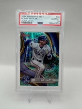 2024 Bowman's Best Aqua Lava Refractor /199 Bobby Witt Jr #30 PSA 10 GEM MT