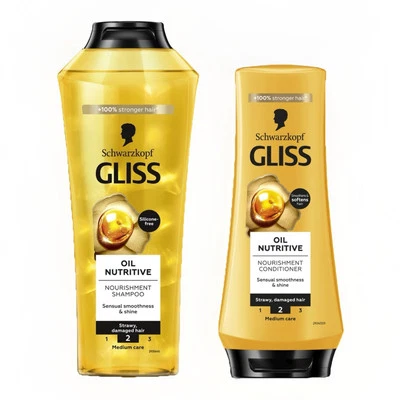 Schwarzkopf Gliss Oil Nutritive Shampoo & Conditioner Set For Dry Hair - Image 1 of 4