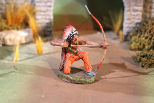 RARE Elastolin North American Indian Chief Figure Shooting bow  arrow-Germany