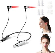 Red Light Therapy for Nose  Ears, 2-in-1 Infrared Nasal One Size, Black, SEALED