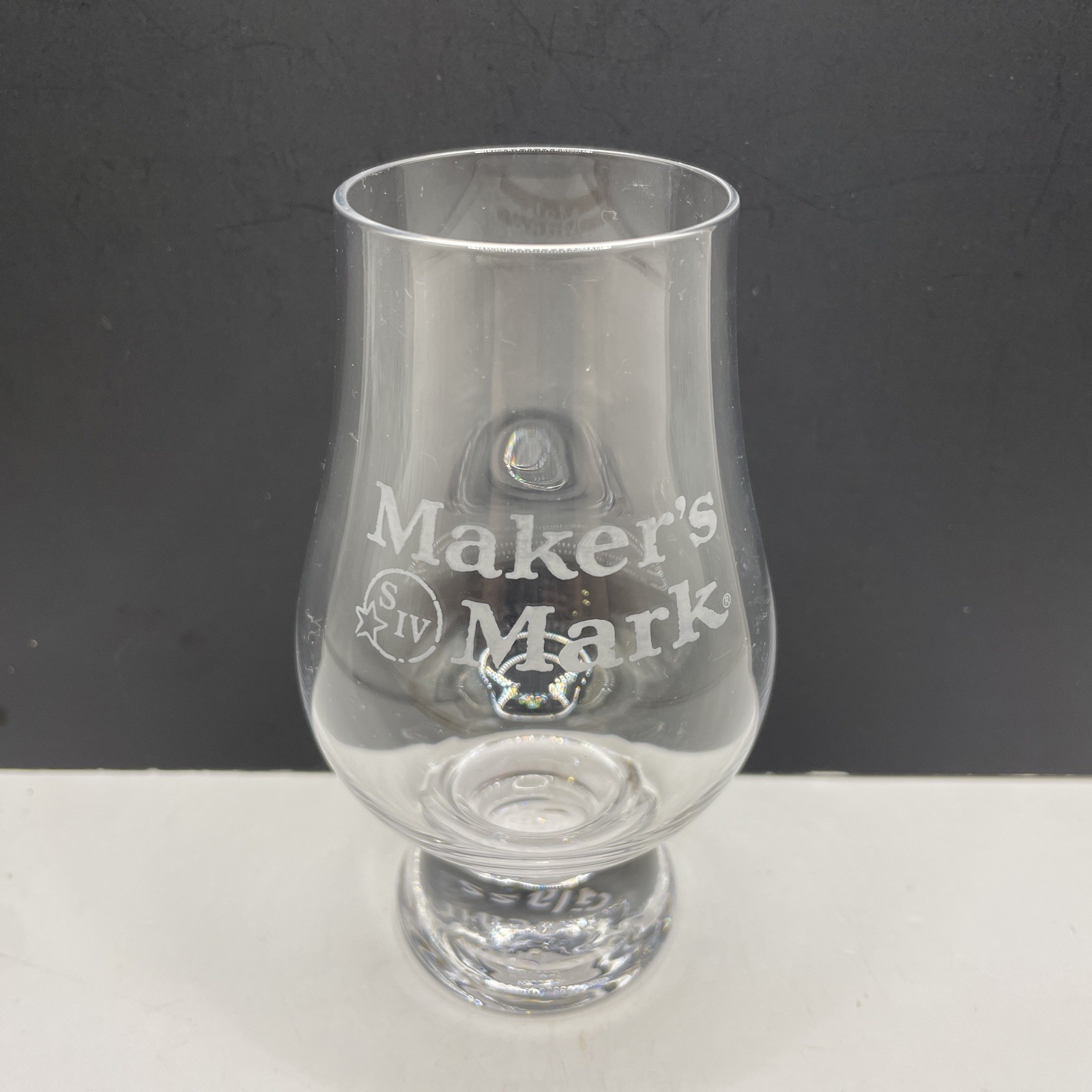 Maker’s Mark Etched Bourbon Whiskey Glencairn Tasting Glass-image