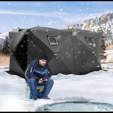 VEVOR 6–8 Person Portable Pop-Up Ice Fishing Shelter Tent