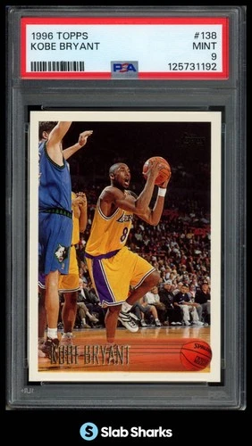 1996 TOPPS #138 KOBE BRYANT RC ROOKIE PSA 9