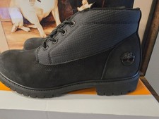 Mens Timberland Heritage Premium Mid Lace Chukka Boot Size 10 BLACK US NEW