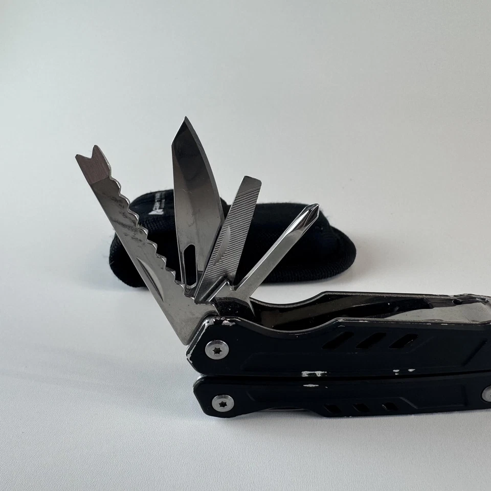 Ozark Trail Multi Tool Folding Pliers Black Stainless with Sheath EDC Camping - Image 2 of 4