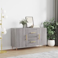 Sideboard Grau Sonoma 100X36X60 Cm Holzwerkstoff