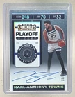 Karl-Anthony Towns 2019 Panini Contenders #VT-KAT Veteran Playoff Auto /35