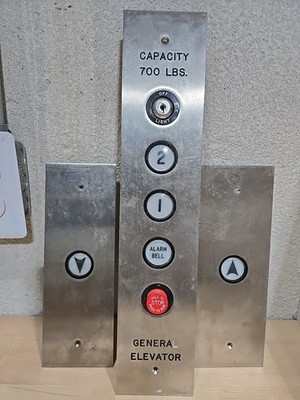 Vintage General Elevator Control Panel Up Down Panels Untested Parts/Repair