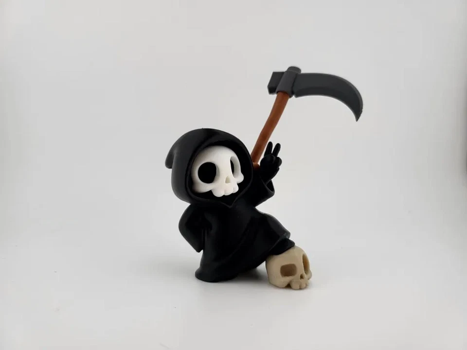 Figura Esqueleto Peace Out Parca - Divertida Decoración de Escritorio Macabra Foto 2 de 4