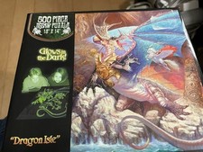 "Dragon Isle" 500 Piece Glow in the Dark Jigsaw Puzzle 18x14 SEALED NEW