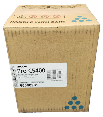 Genuine Ricoh 828722 Pro C5400 Print Cartridge CYAN Shipping tape