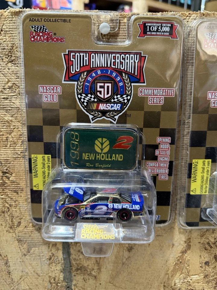 LOT OF 3 ASSORTED NASCAR DRIVERS 1998 1/64 GOLD SERIES Racing Champions Diecast - Image 2 of 4