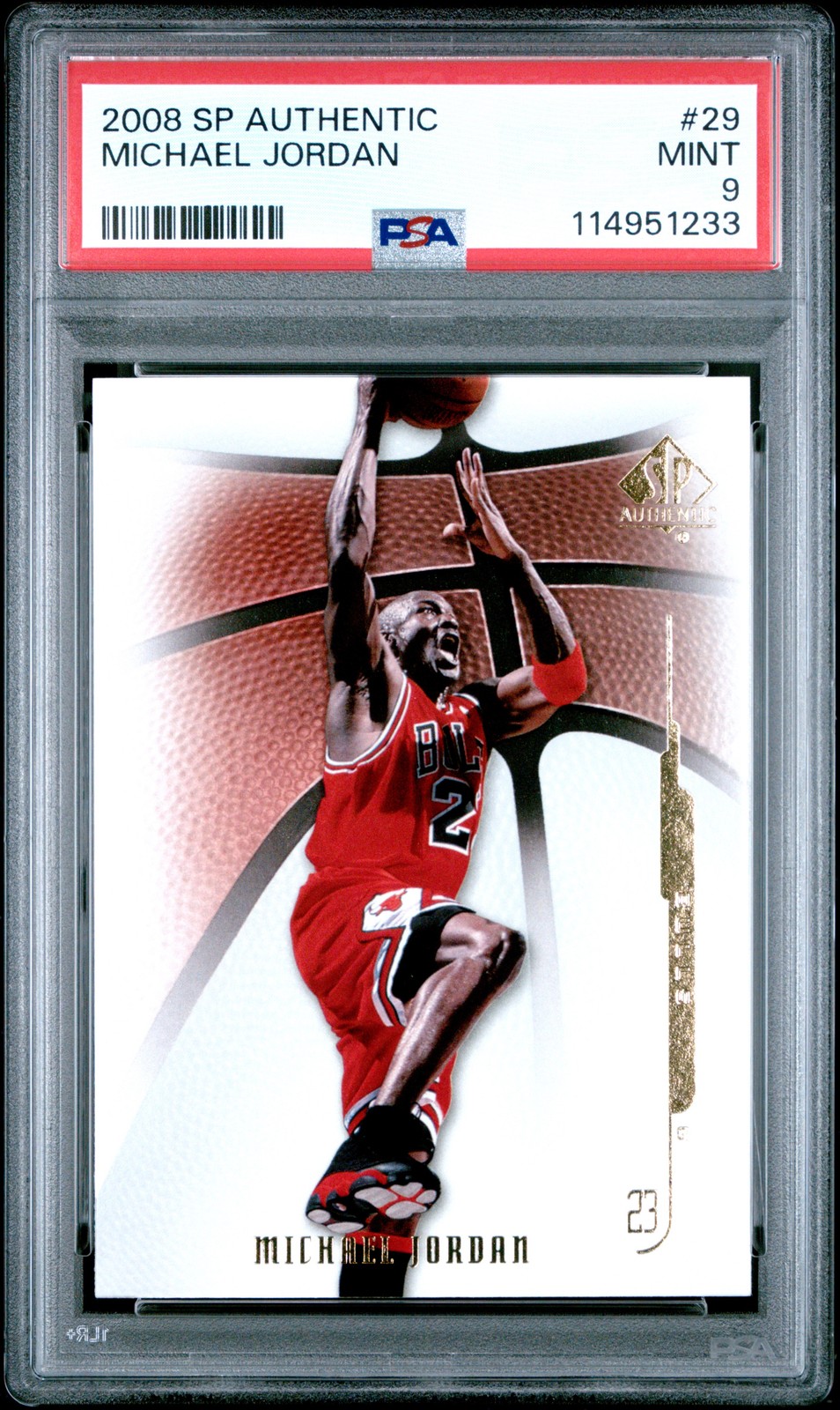 2008 SP AUTHENTIC #29 MICHAEL JORDAN PSA 9