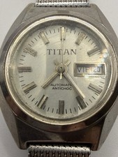 Vintage Titan Swiss Automatic Day-Date Watch Ronda-Matic 17 Jewels