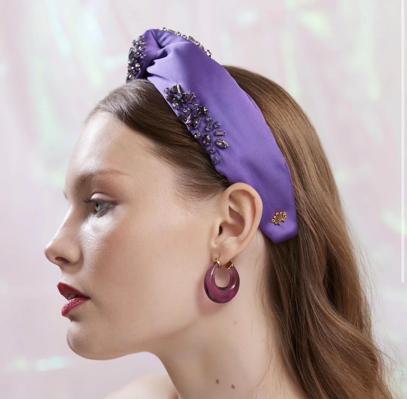 Lele Sadoughi JUNE ALEXANDRITE Marlene Jeweled Birthstone Headband NWT $195