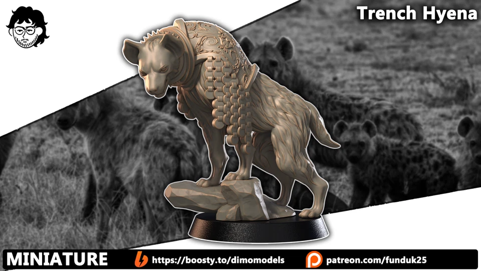 Trench Crusade Compatible - Heretic Legion - Trench Hyena - by Dimomodels