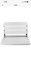 16 Inchs Foldable Shower Seat Wall Mounted, Folding Shower Seat for Adults, 4...