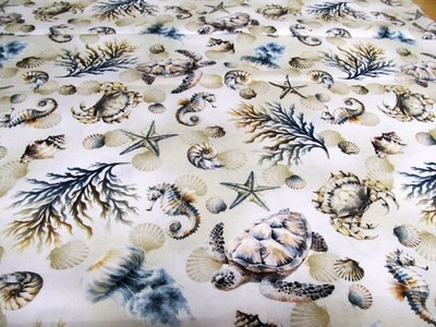 Schildkröte Muschel Coastal escape  Benartex  Patchwork  Baumwolle  50x110cm