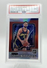 2021-2022 Panini Donruss Optic Elite Dominators Stephen Curry #2 Red Prizm /99