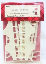 Campbell Scale Models 1606 HO Stone Bridge with Highway Accessories Kit