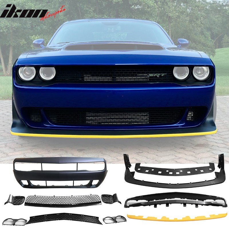 トップス CHALLENGER Fits 15-23 Dodge Challenger Front Bumper w/ Grille Unpainted PP | eBay