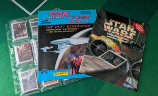 2 leere Panini Sticker Alben Sticker komplett Set: "Star Trek" "Star Wars"