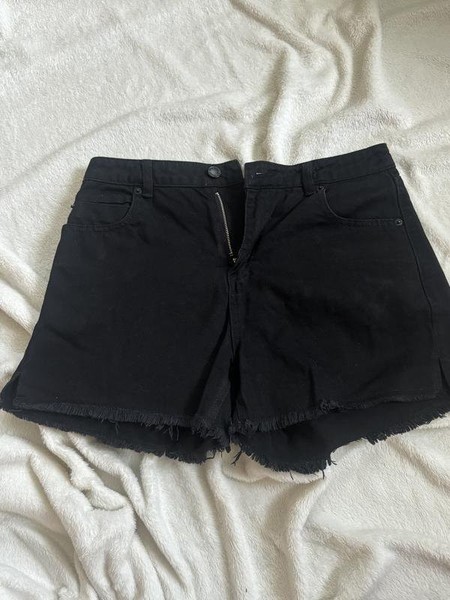 Women Alexander Wang Shorts Black Denim 36 / S /