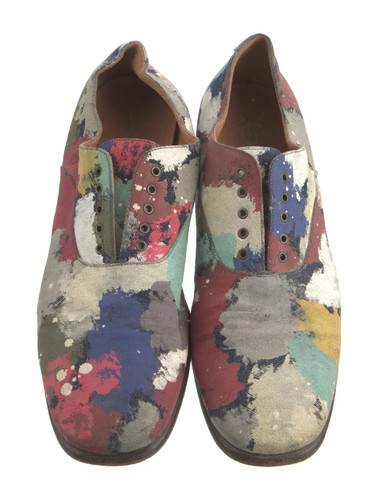 Yves Saint Laurent shoes SS08 Stefano Pilati Canvas Printed Round-Toe
