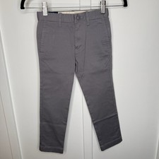 J. Crew Crewcuts Skinny Chino Pants Youth Boys Size 6 Gray Adjustable Cotton NWT
