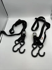 Ancra Classic Tie Downs w/Nylon Straps Black 2 hooks 400 lb Working Load (TWO)