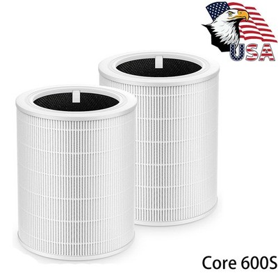 1-2 Pack Core 600S Replacement Filter for LEVOIT Core 600S Smart Air Purifi-er